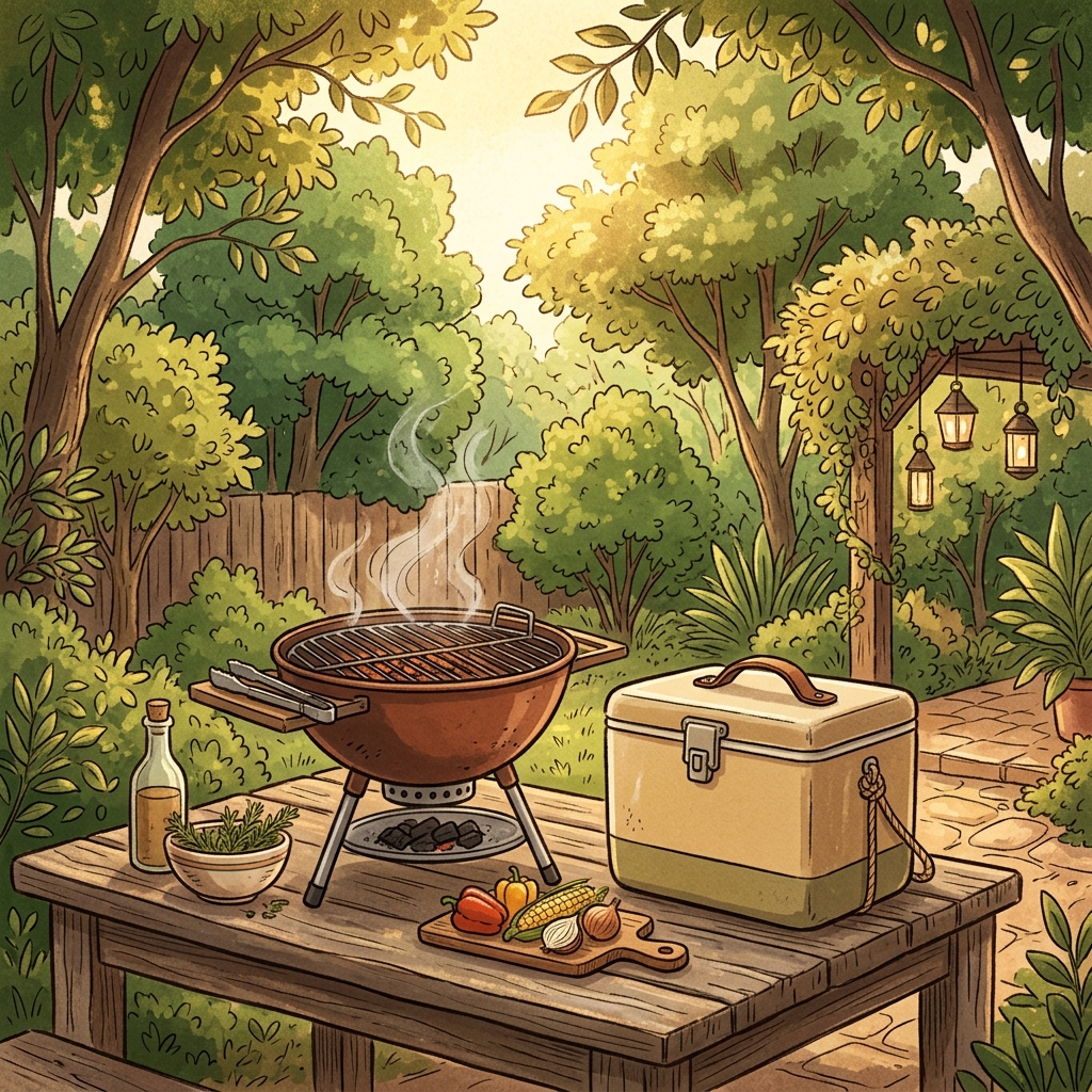 食材ロスも無駄遣いもゼロ!夏の家族バーベキュー「持ち物&買い出し」ビジュアル解剖図鑑のイメージ